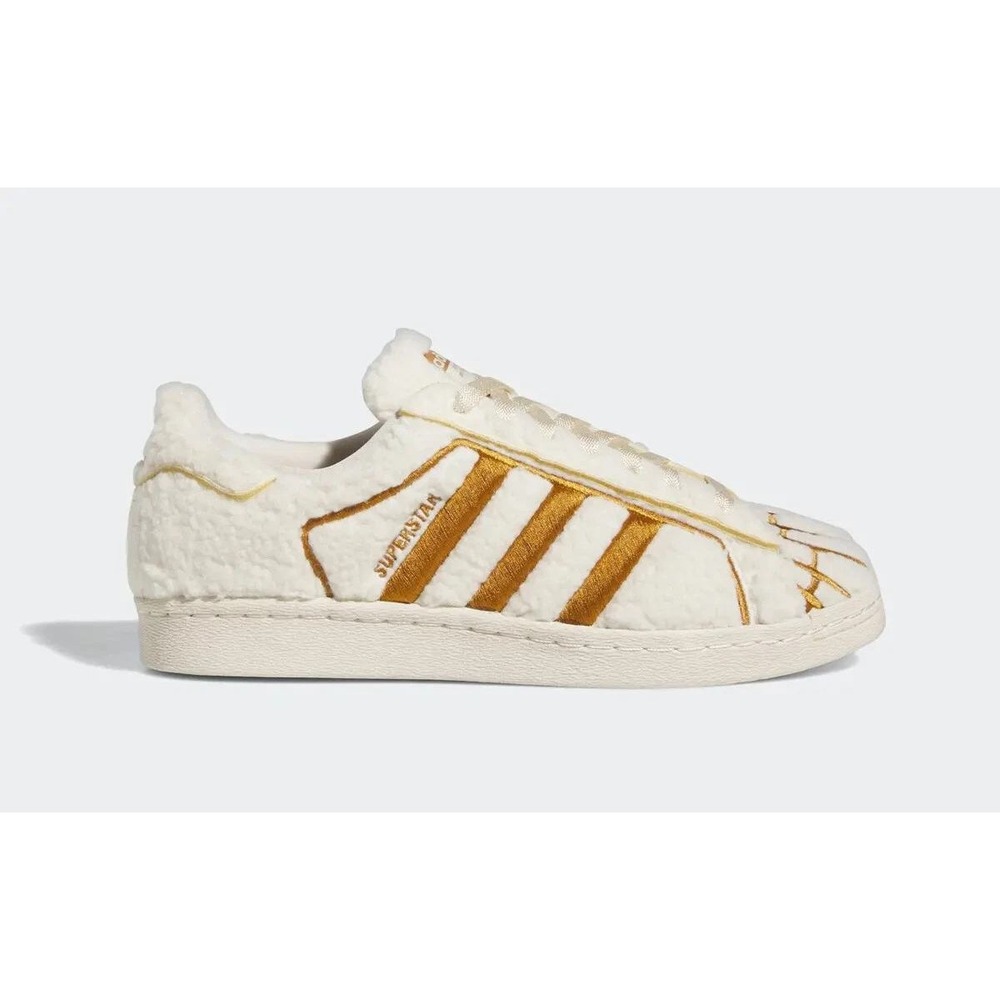 Adidas Superstar Sneakers Size 12 Conchas Vanilla Sherpa Trainers Shoes ID1638